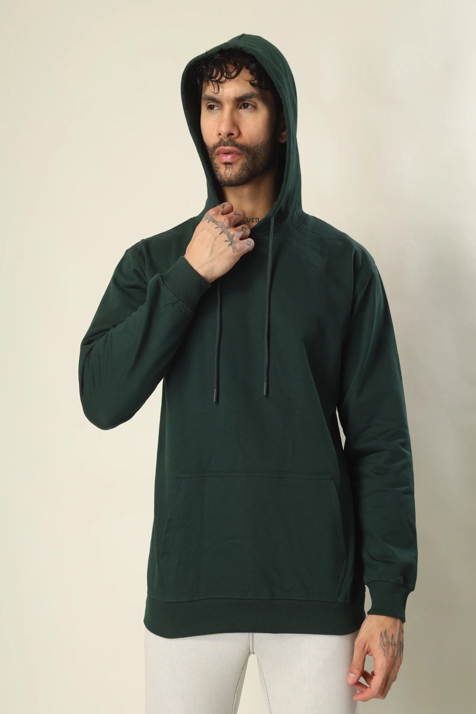 Hoodie Unisex Solid Green