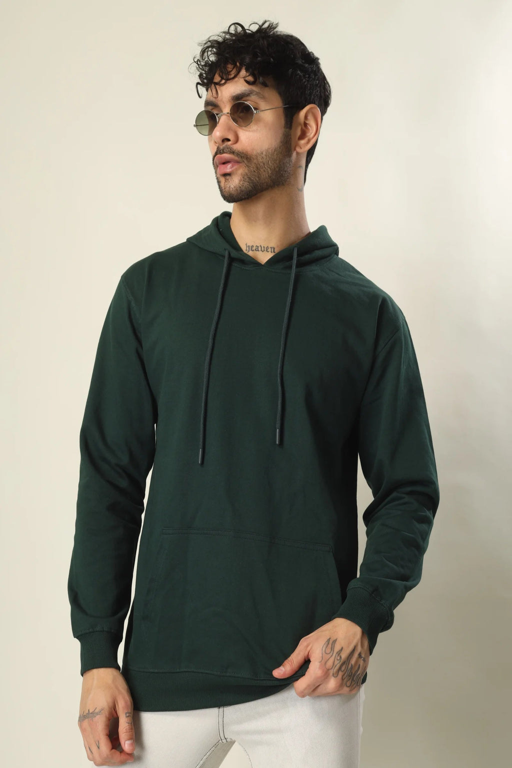 Hoodie Unisex Solid Green