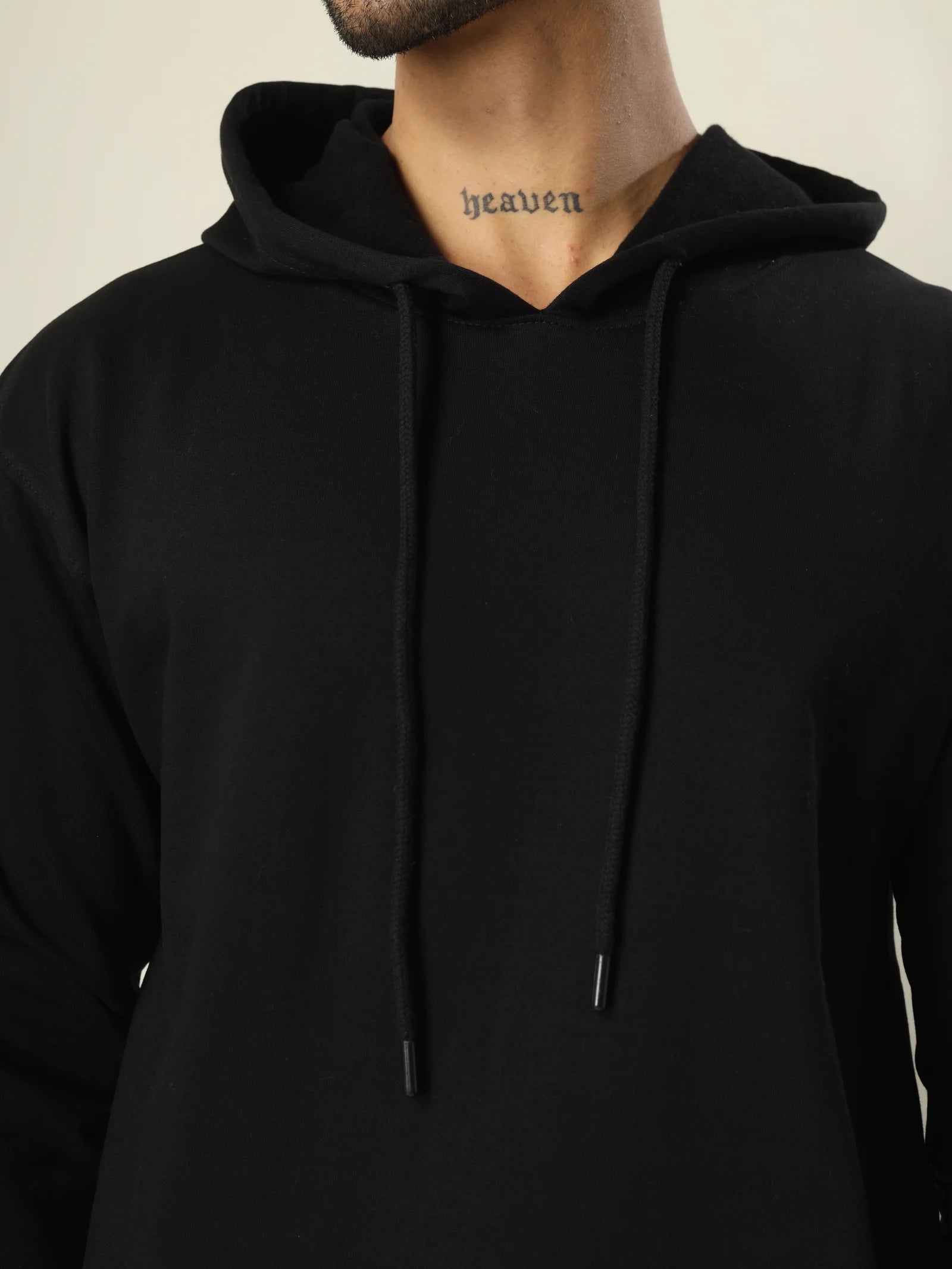 Hoodie Unisex Solid (Black)