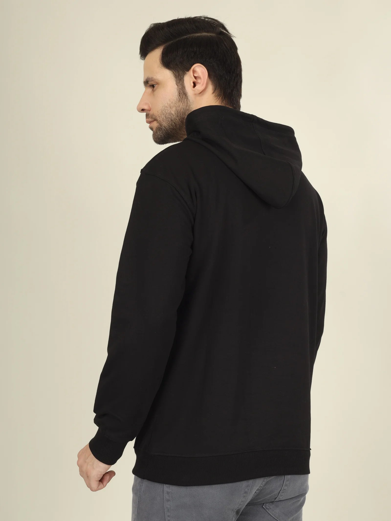 Hoodie Unisex Solid (Black)