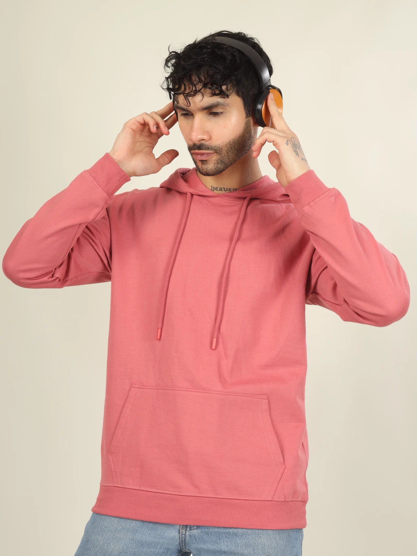 Hoodie Unisex Solid (Pink)