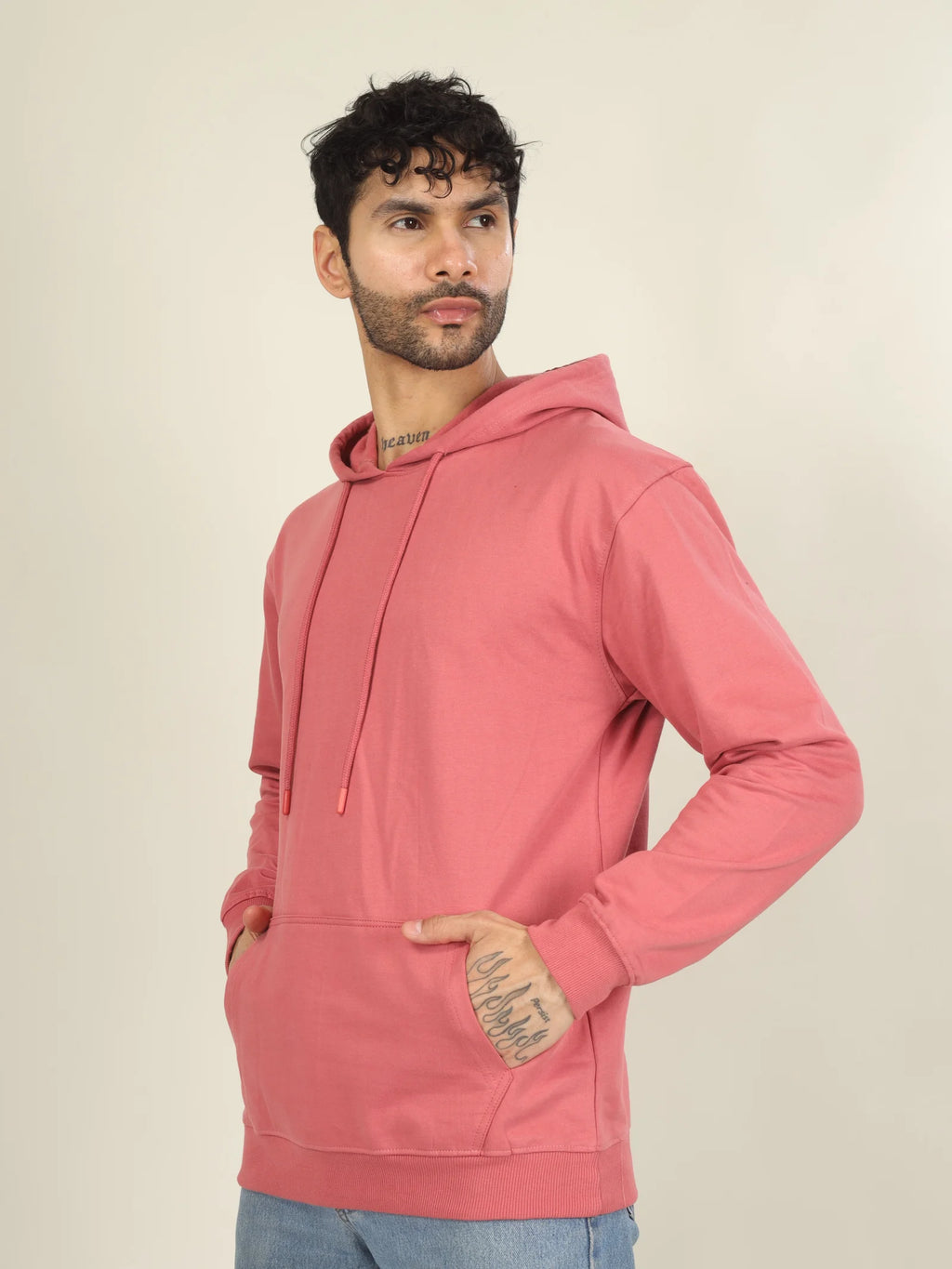 Hoodie Unisex Solid (Pink)