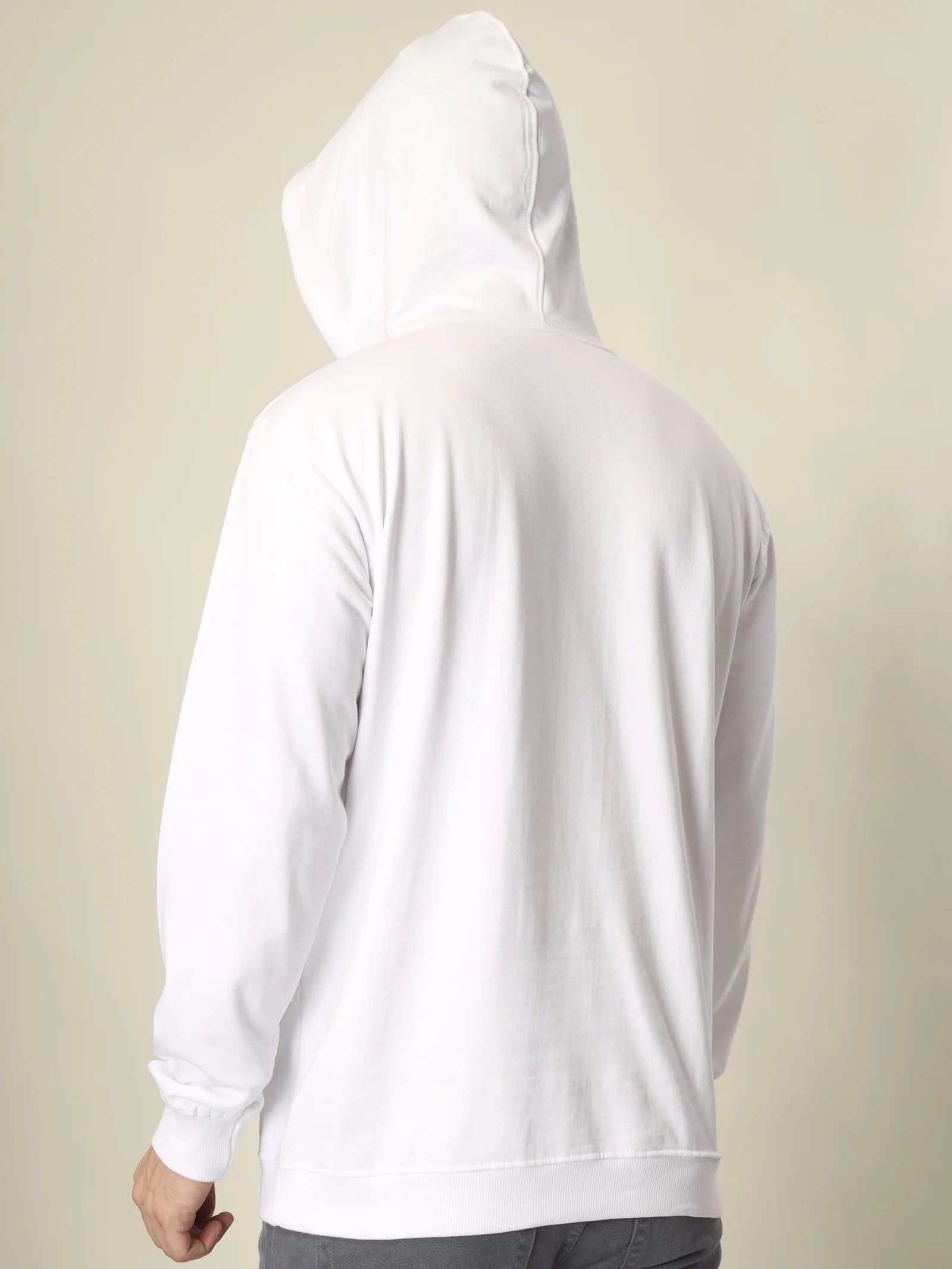 Hoodie Unisex Solid (White)